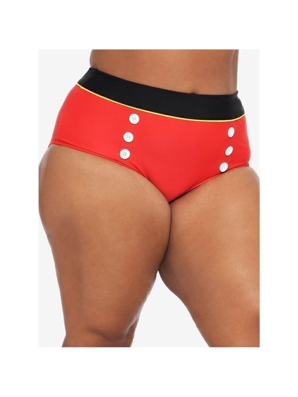 Disney Mickey Mouse High-Waisted Swim Bottoms Plus Size 2